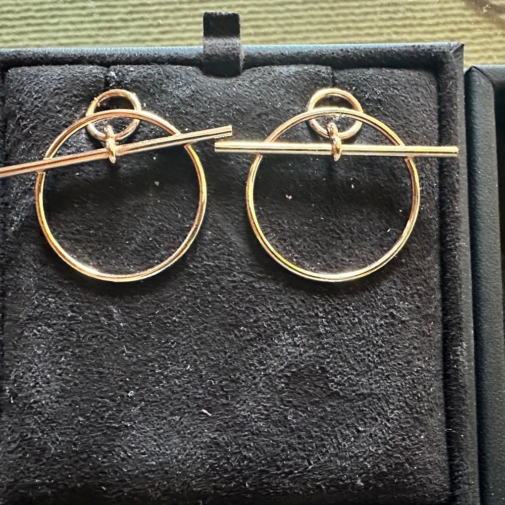 Hermes Loop Earrings, Small Model - image 2